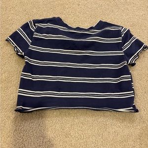 Navy and white striped forever 21 t shirt